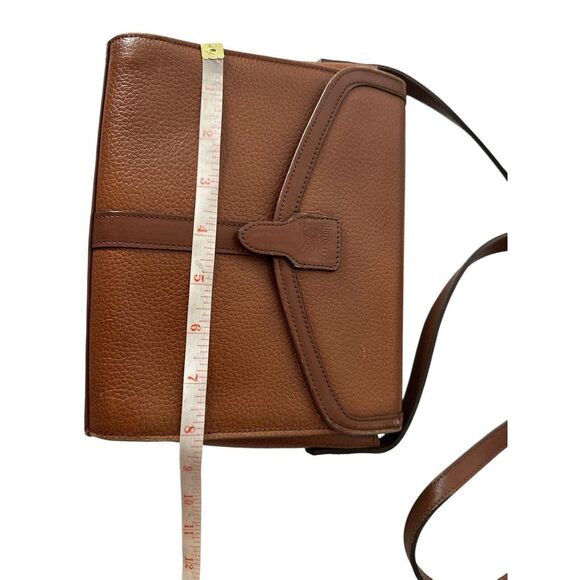 Authentic Burberrys Vintage Leather Shoulder Cross Body Bag Purse Brown 3046L - Picture 12 of 16